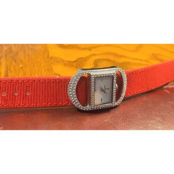 Women's 25mm Silver Tone Anne Klein Watch, Crystal Accents - Picture 2 of 3